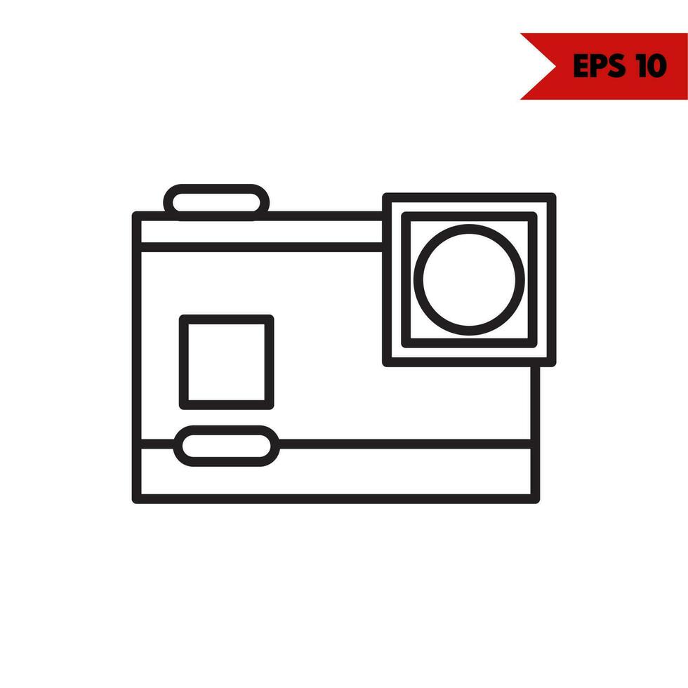 illustration of camera line icon vector