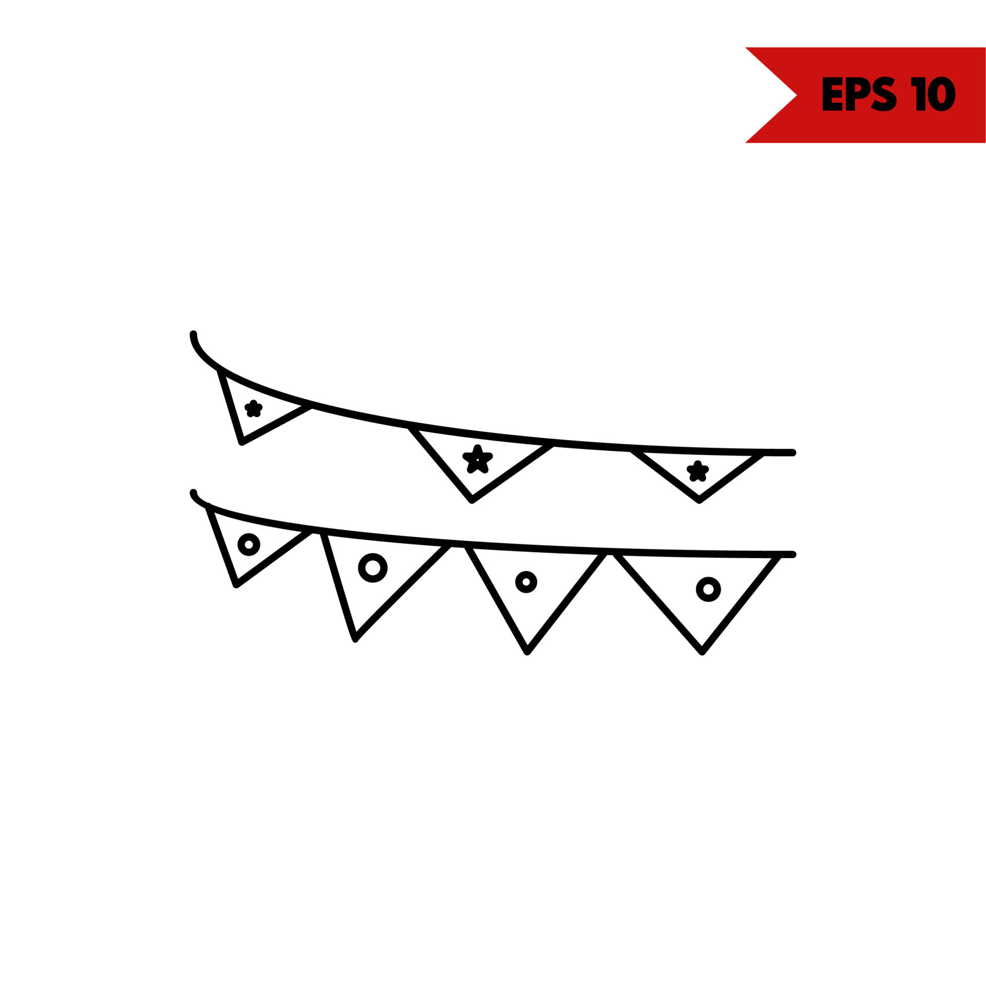 illustration of decoration flag line icon 16800845 Vector Art at Vecteezy