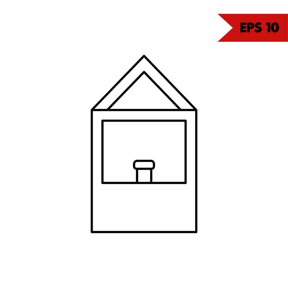 illustration of house line icon vector