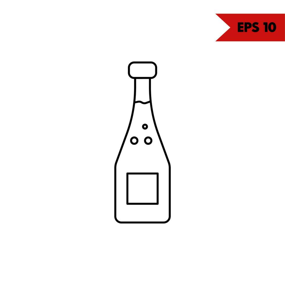 illustration of wine line icon vector