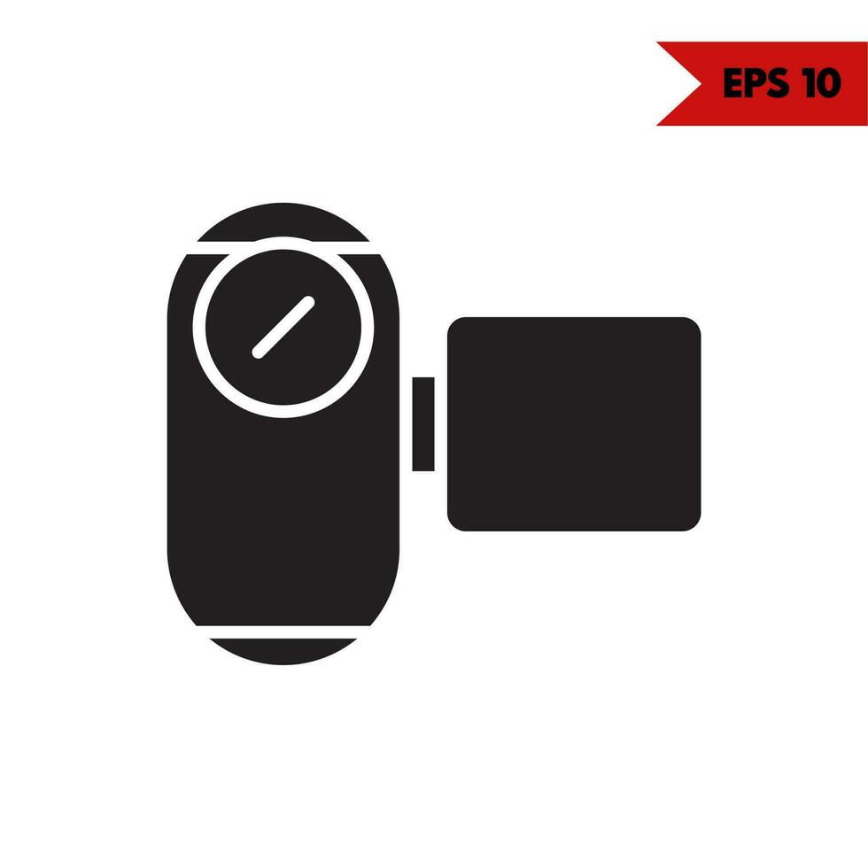 illustration of camera glyph icon vector