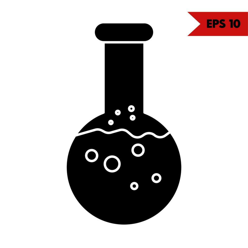 Illustration of test tube glyph icon vector