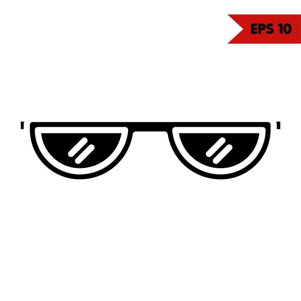ilustración del icono de glifo de anteojos vector