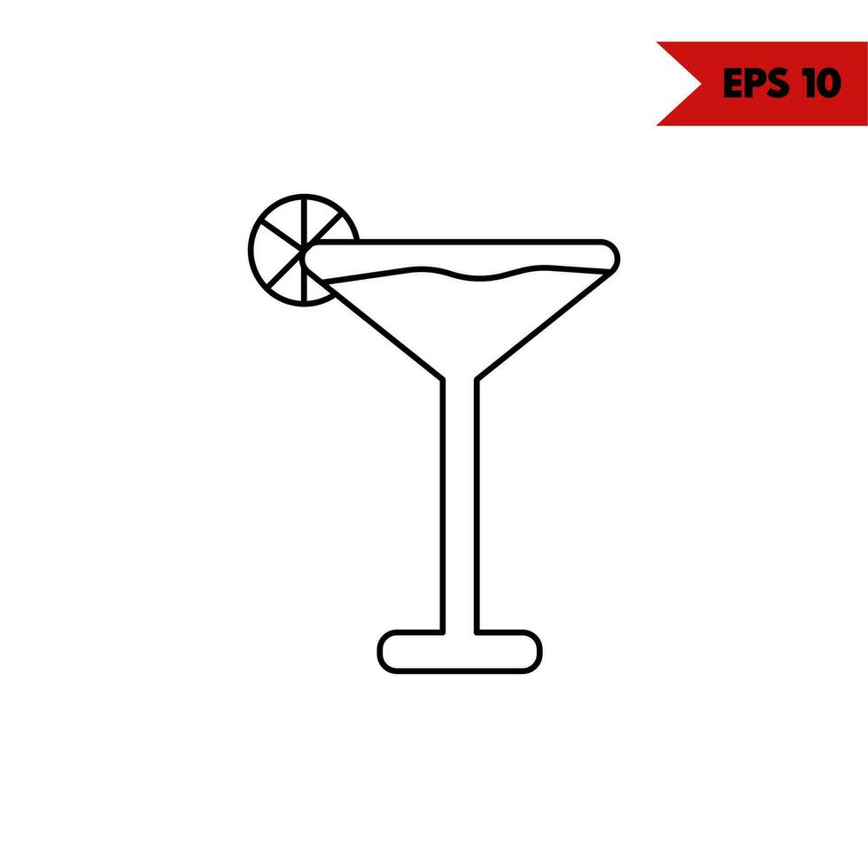 ilustración del icono de línea de bebida vector