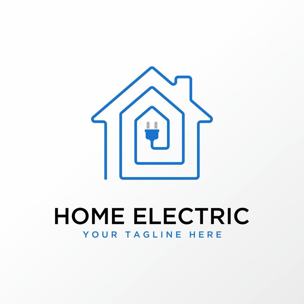 simple and unique house and electrical component or lighting image graphic icon logo design abstract concept vector stock. Can be used as a symbol related to tech or property