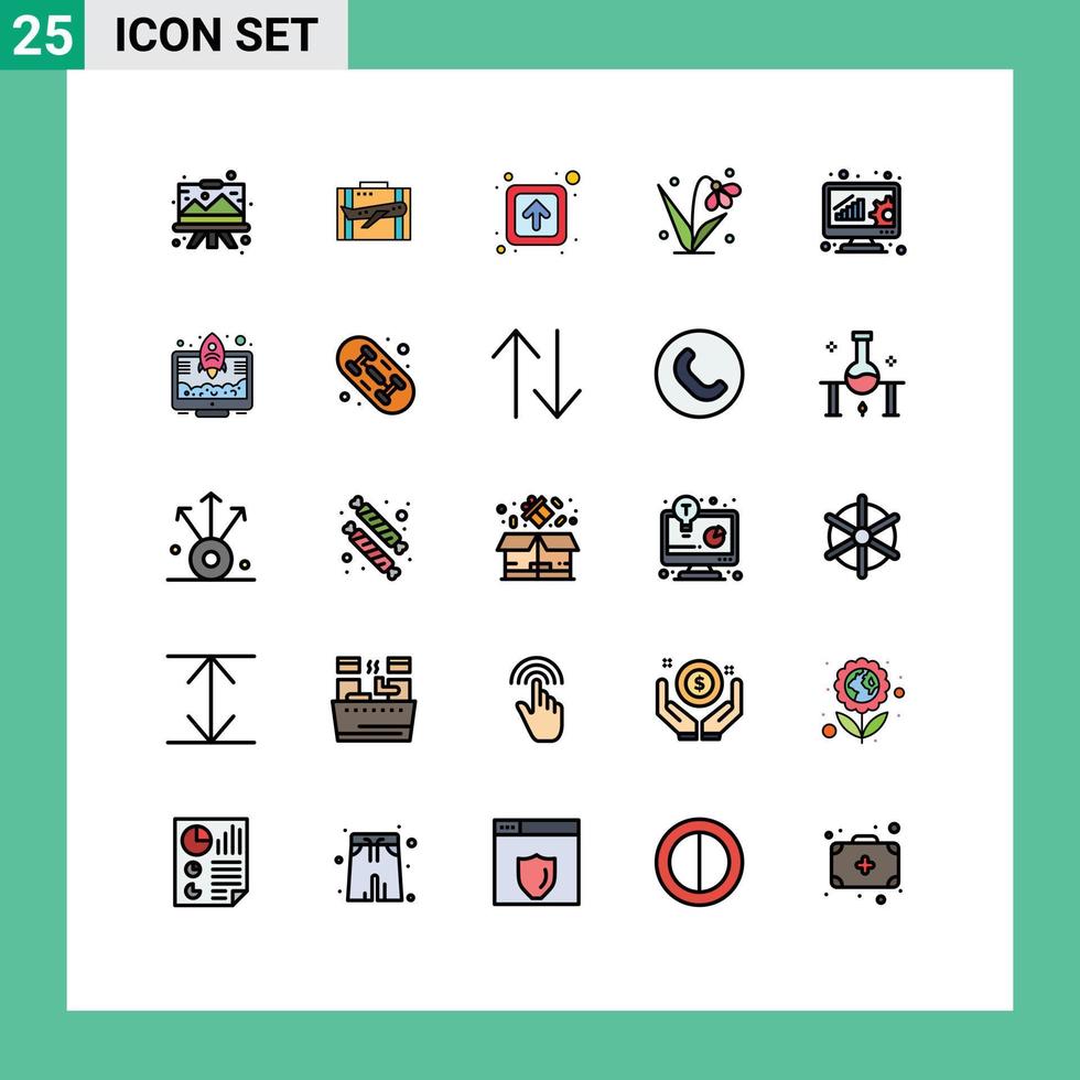 Stock Vector Icon Pack of 25 Line Signs and Symbols for easter signs case public arrow Editable Vector Design Elements