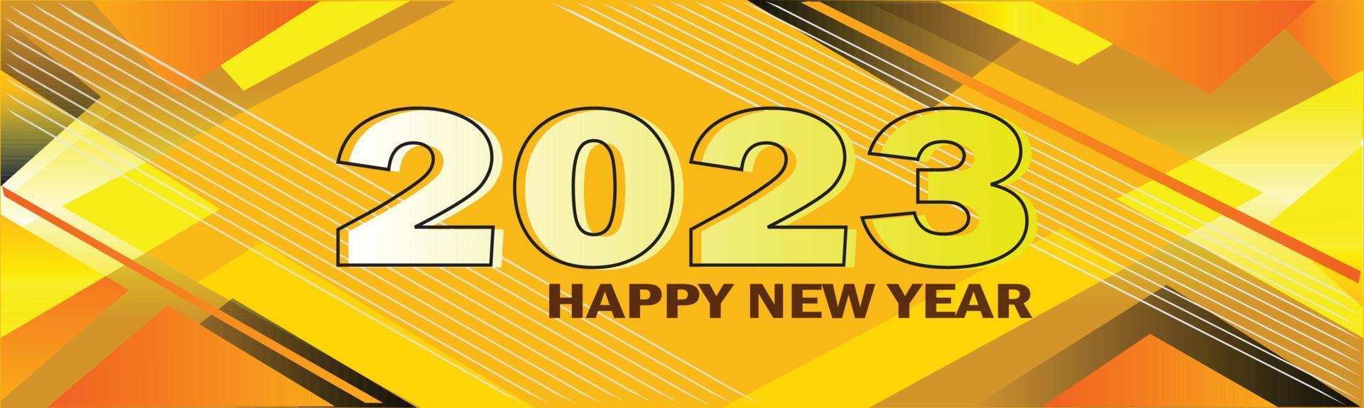 Diseño de banner de año 2023 dentro de estilos de fondo abstracto vector