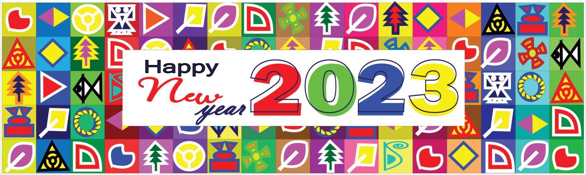 Happy new year banner 2023 vector