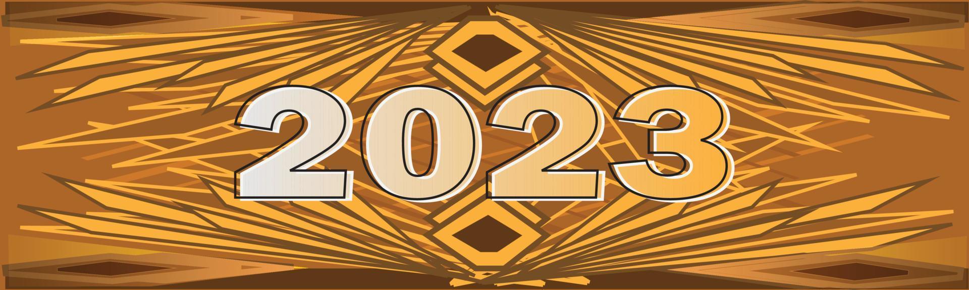 Happy new year banner design within abstract background vector