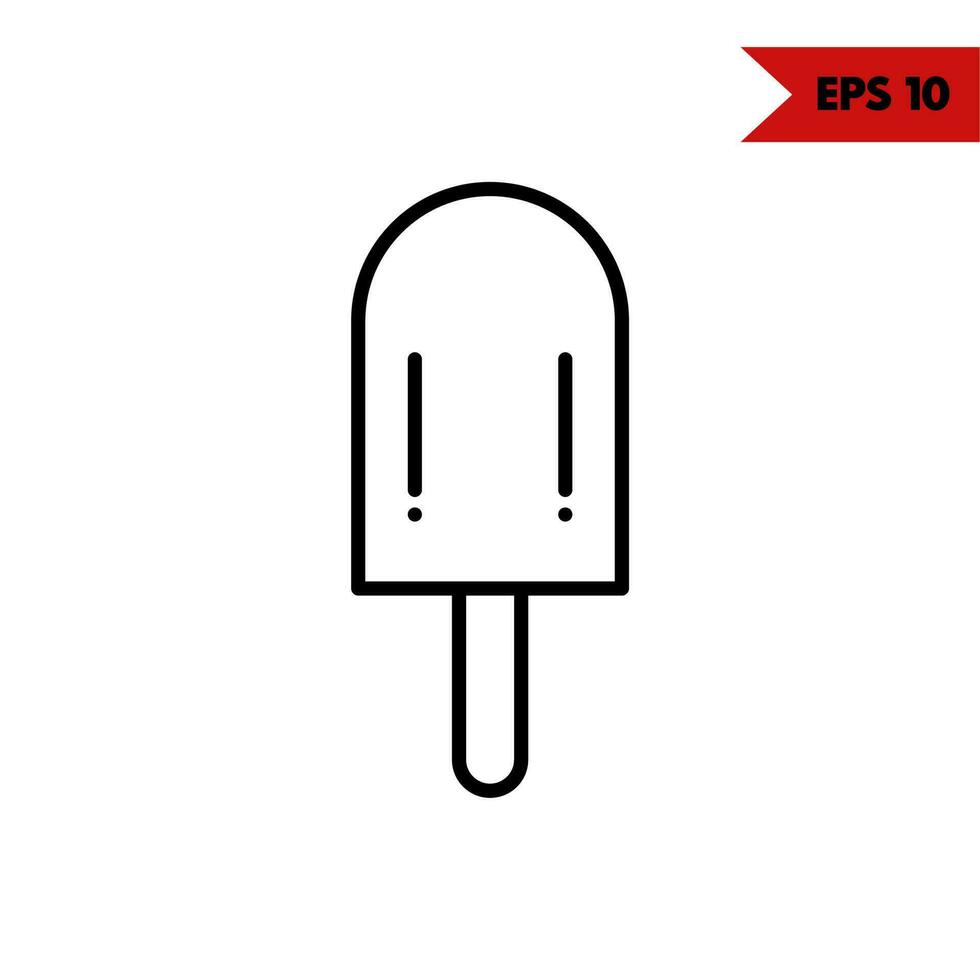 ilustration of ice cream line icon vector