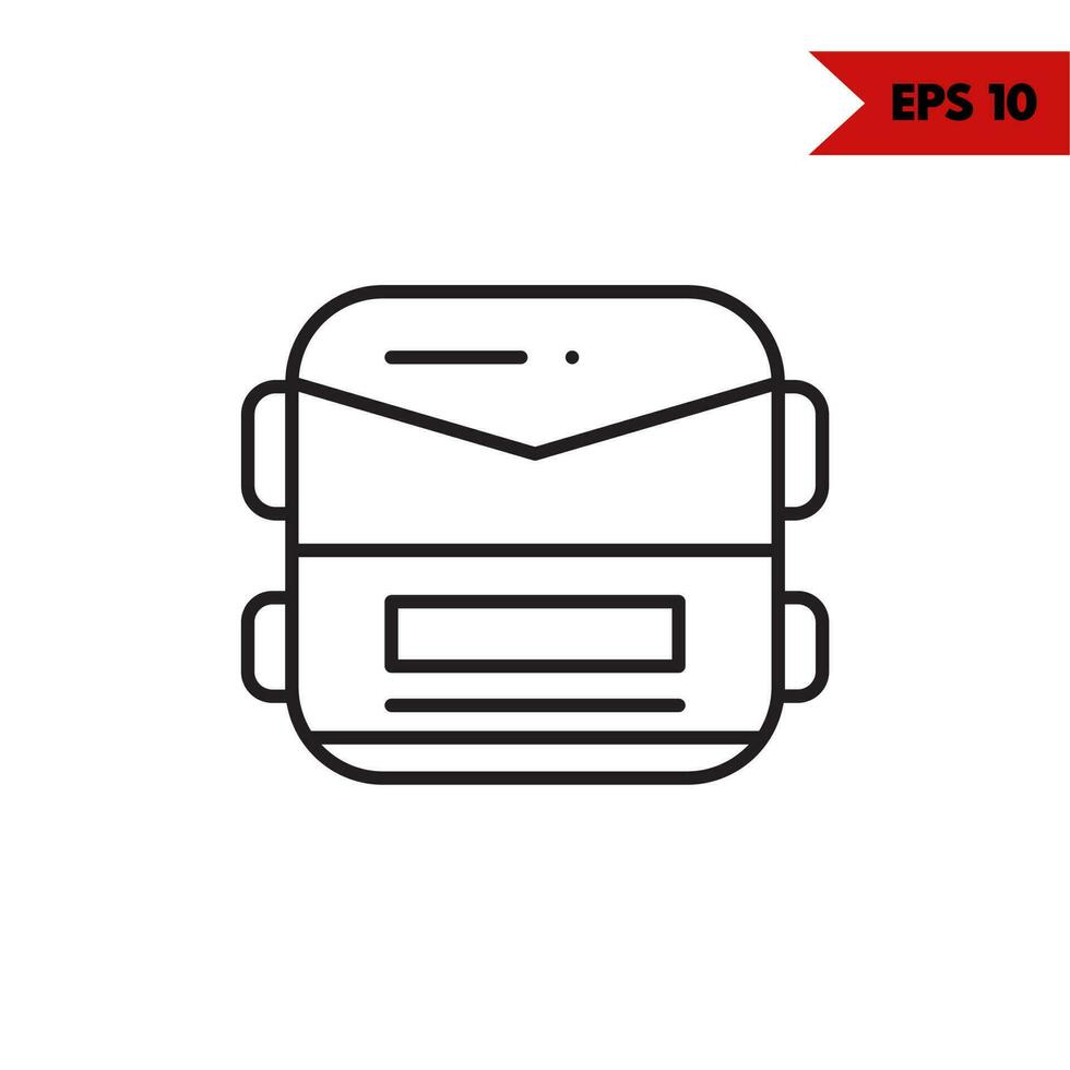 illustration of backpack line icon vector