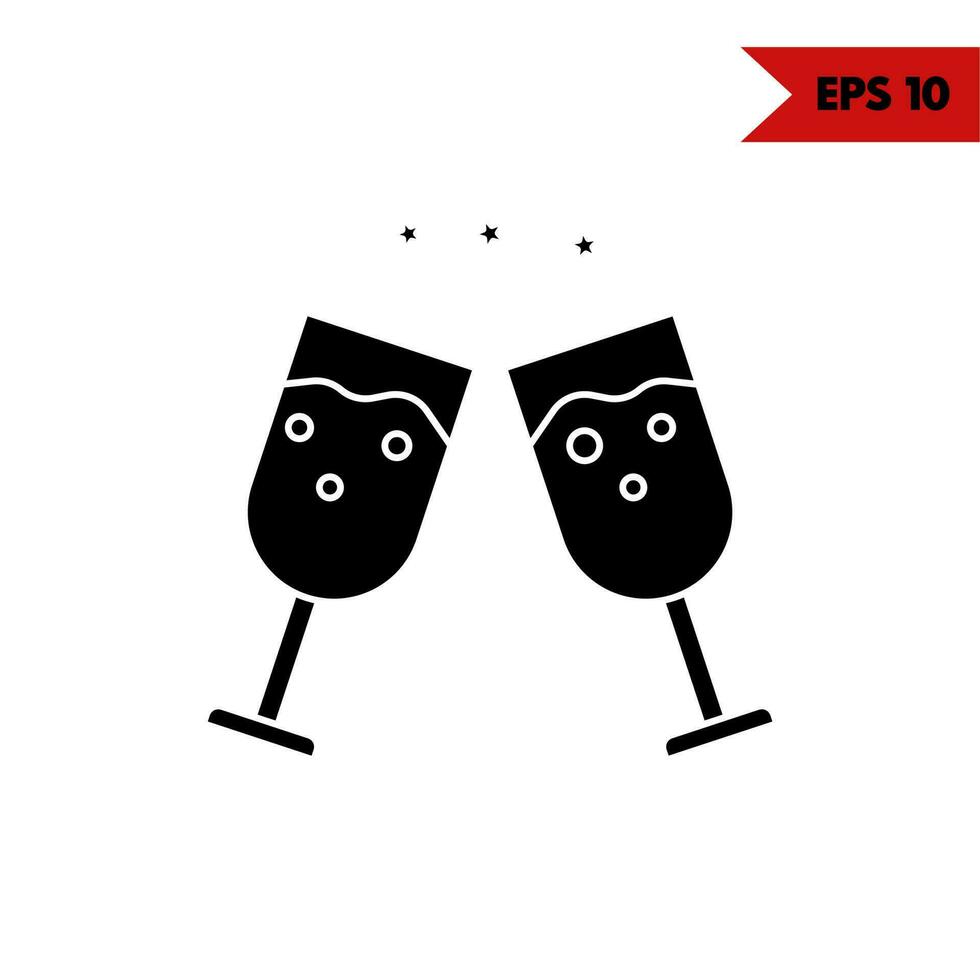 illustration of drink glyph icon vector