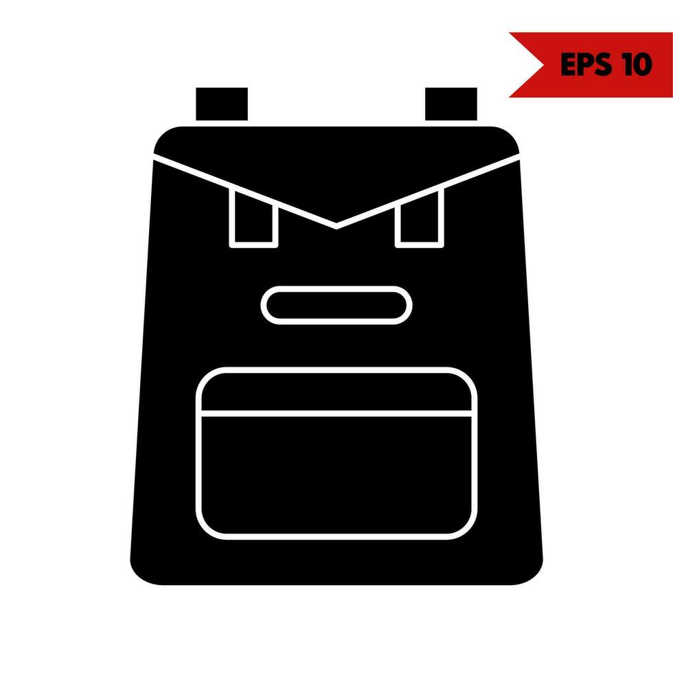 Illustration of bag glyph icon vector