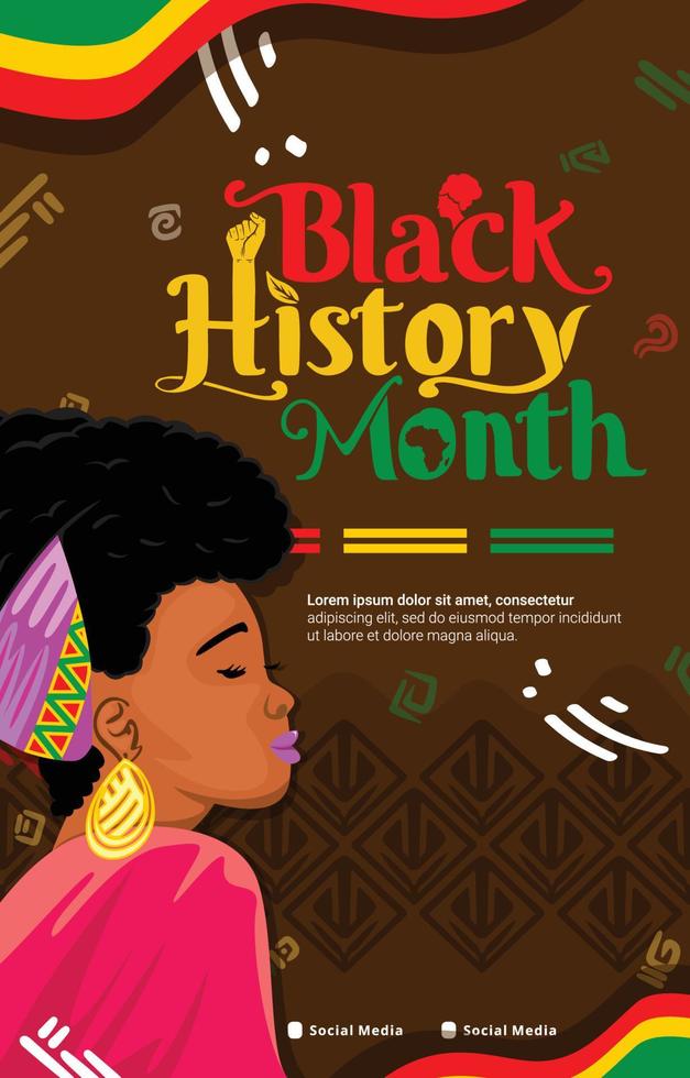 Celebrate African American History Month Poster vector