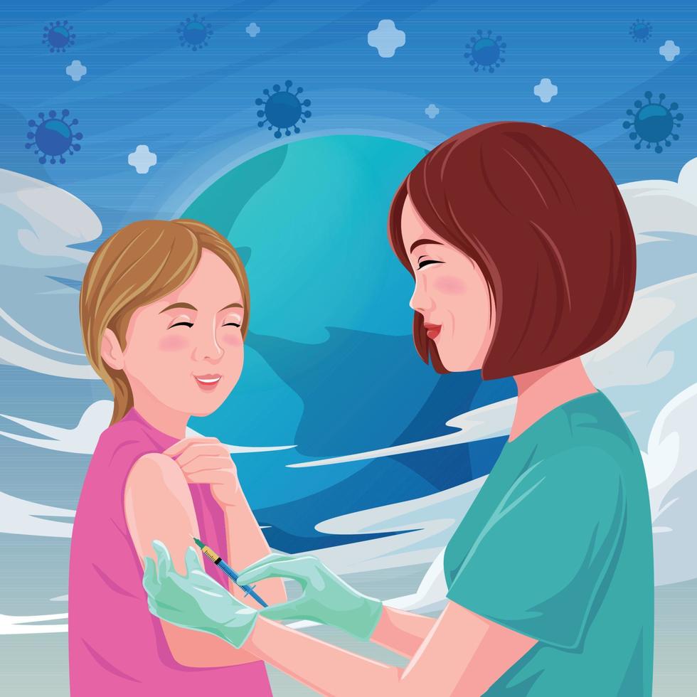 World Immunization Week Design Concept vector