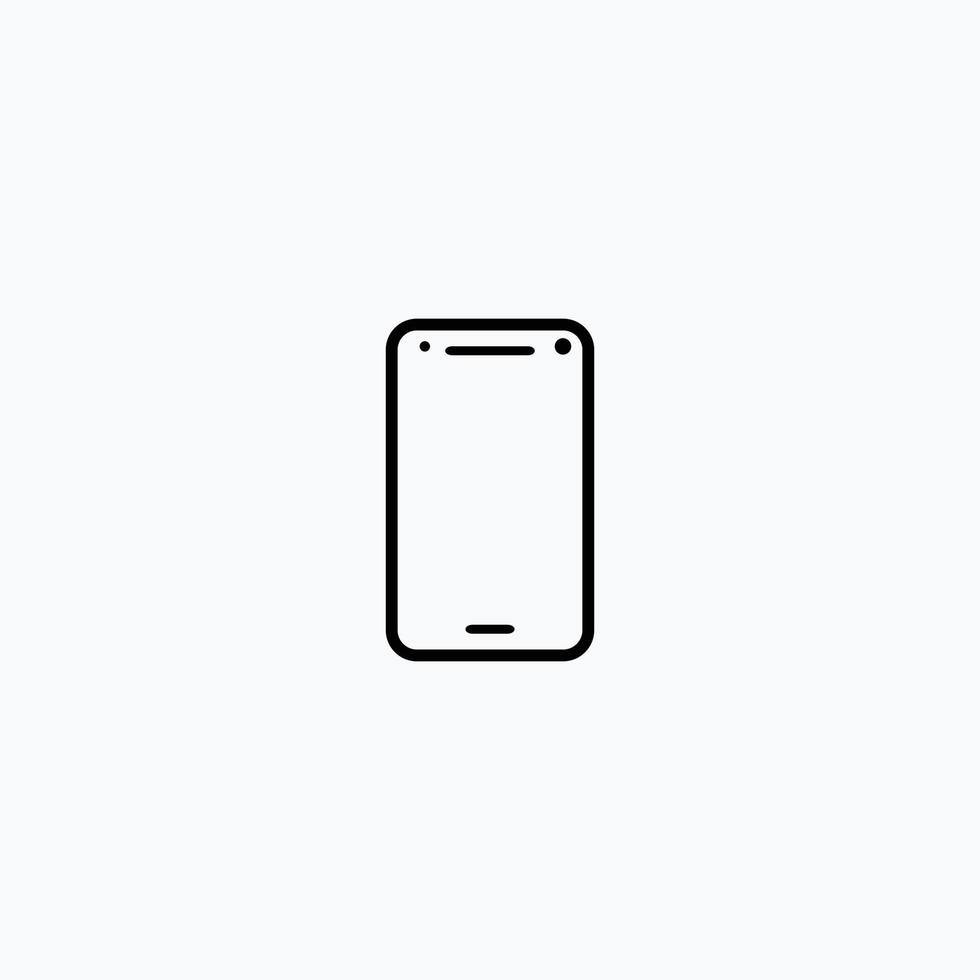 logotipo simple de icono plano de teléfono inteligente vector