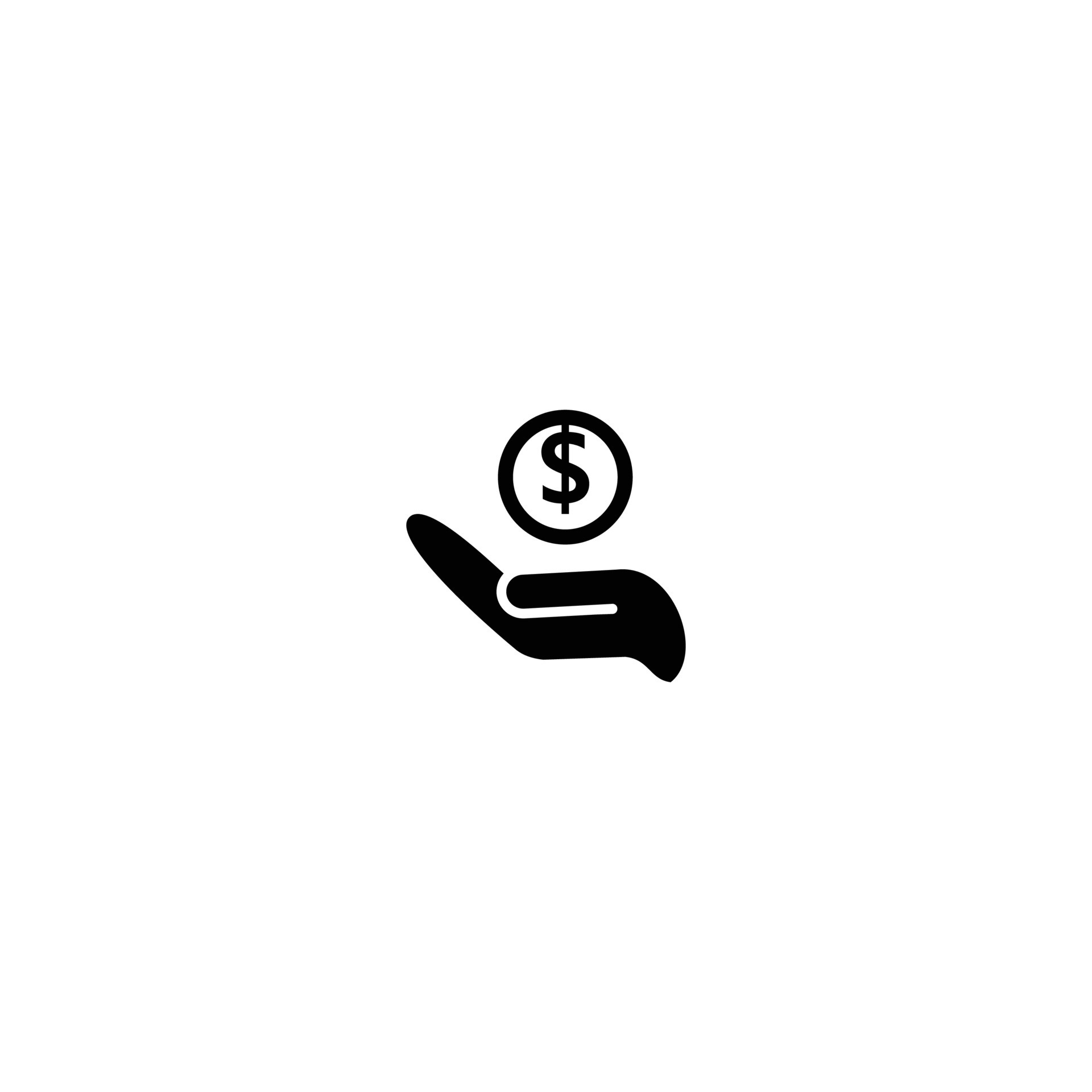receive money icon logo design 16801535 Vector Art at Vecteezy