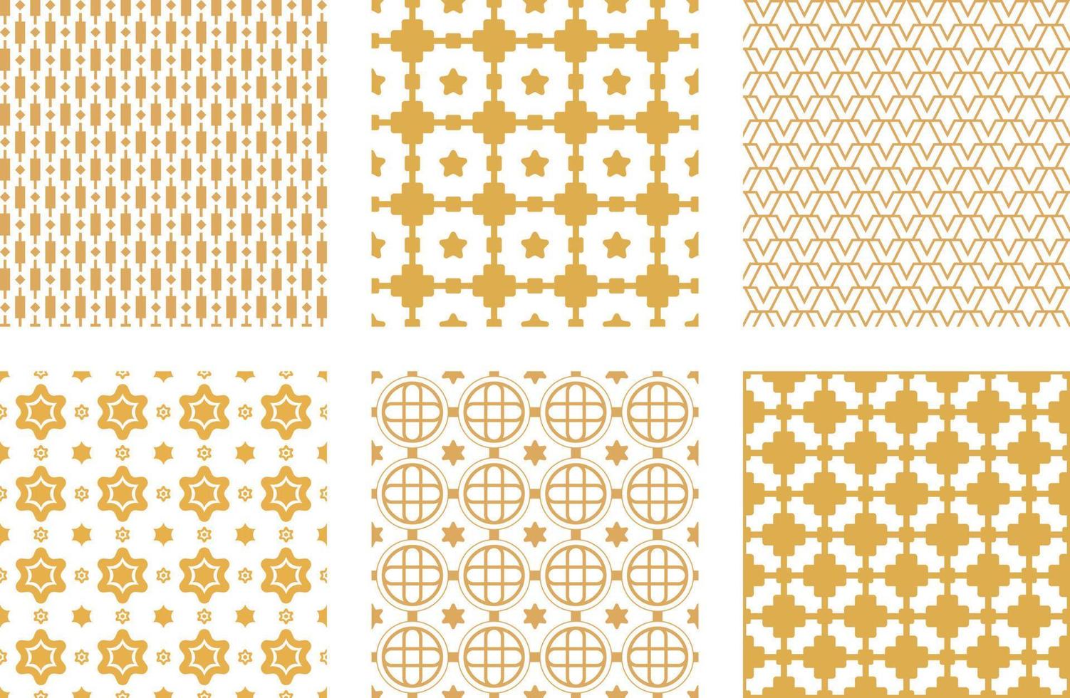 Set of Traditional Seamless Pattern Design for Interior Fabric Fashion Business vector