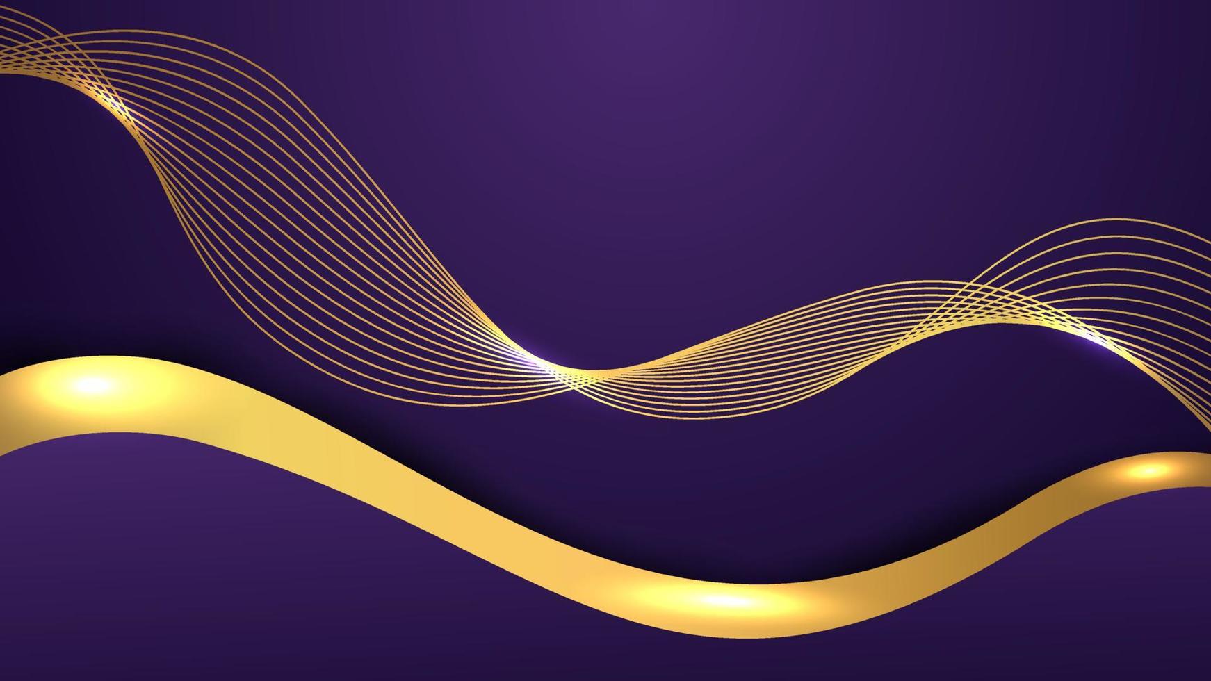 Luxury Wavy Style Purple Gradient Background Design vector