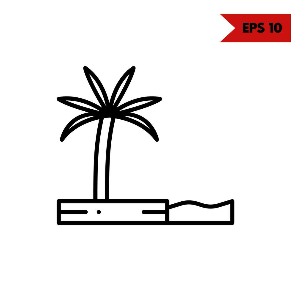 illustration of beach line icon vector