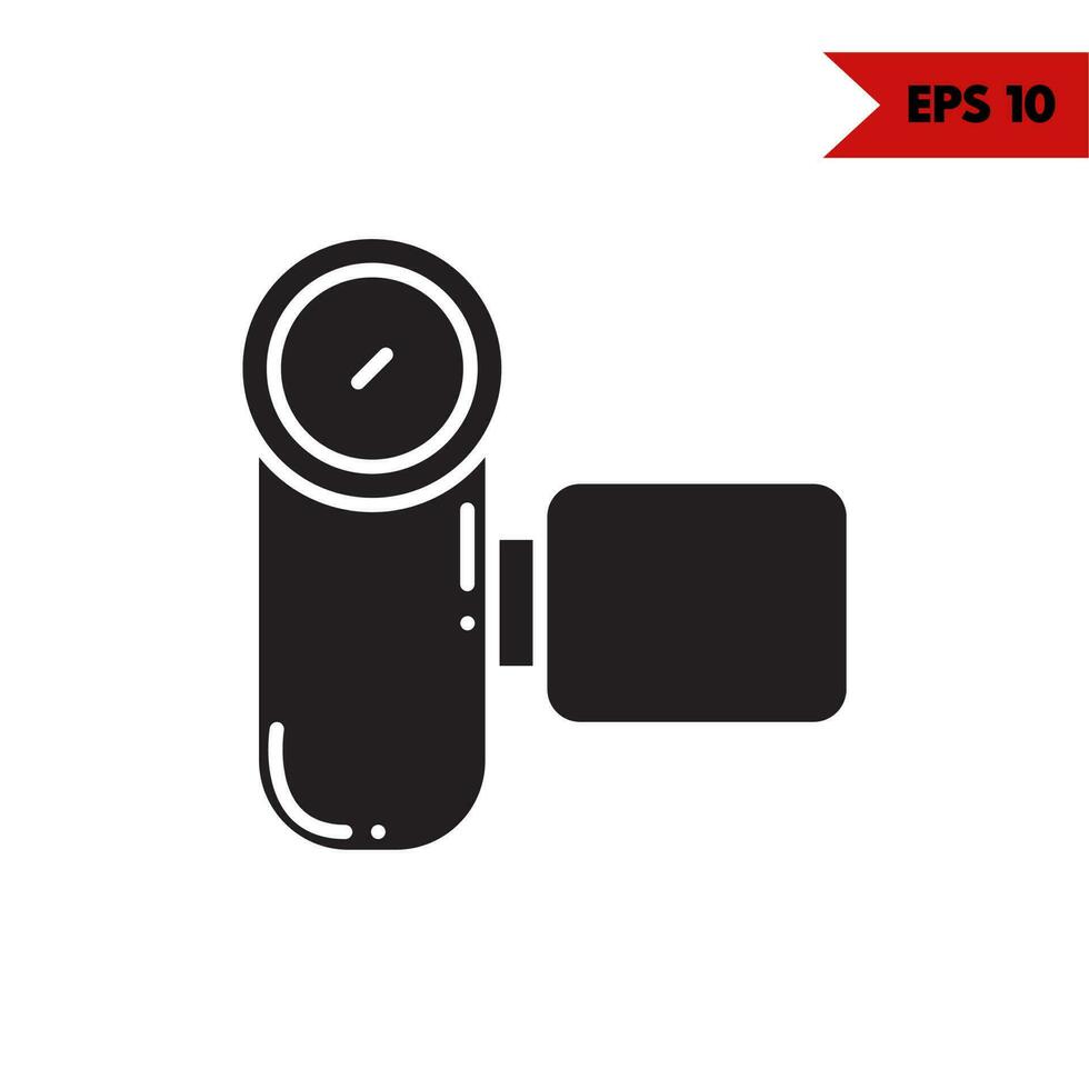 illustration of camera glyph icon vector