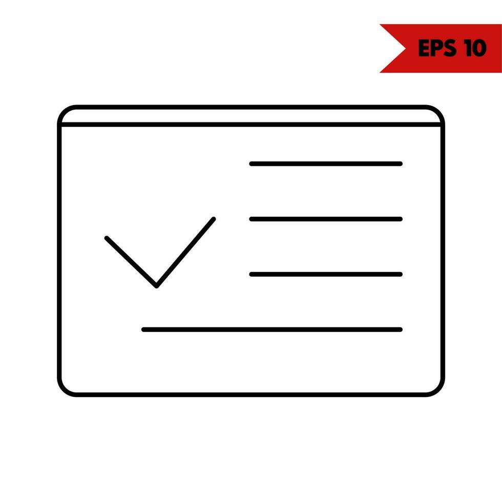 illustration of note line icon vector