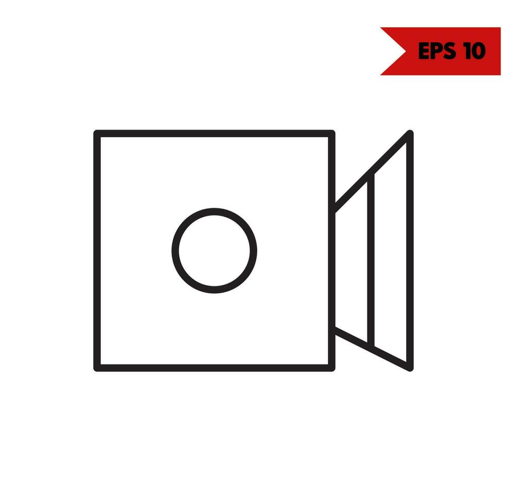 illustration of video line icon vector