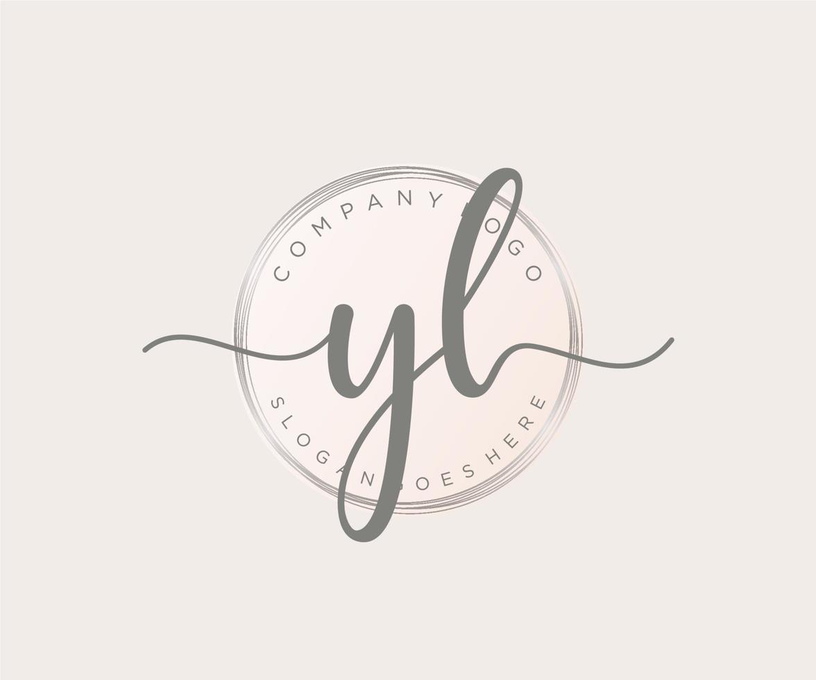 Initial YL feminine logo. Usable for Nature, Salon, Spa, Cosmetic and  Beauty Logos. Flat Vector Logo Design Template Element. 16802013 Vector Art  at Vecteezy