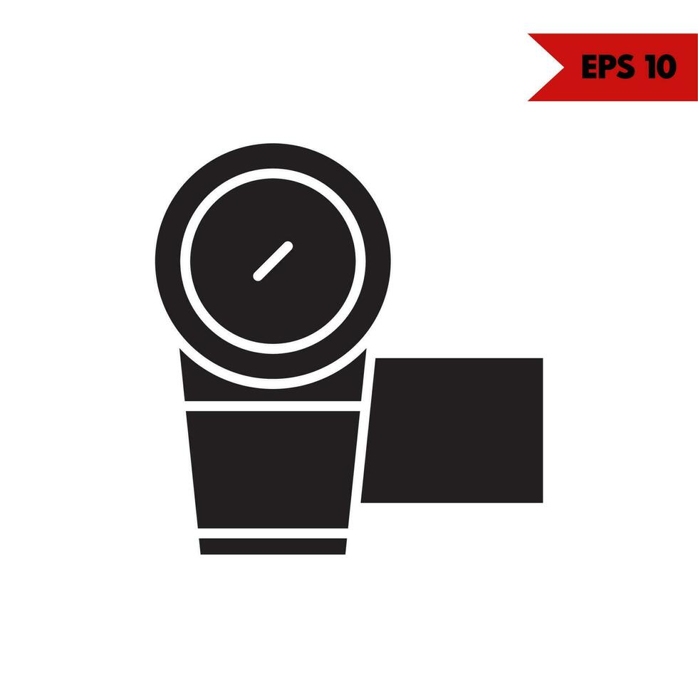 illustration of camera glyph icon vector