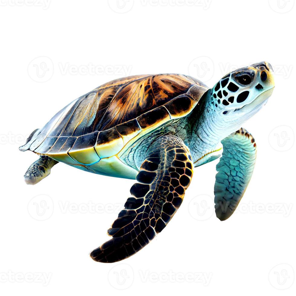 turtle isolated on white background. photo