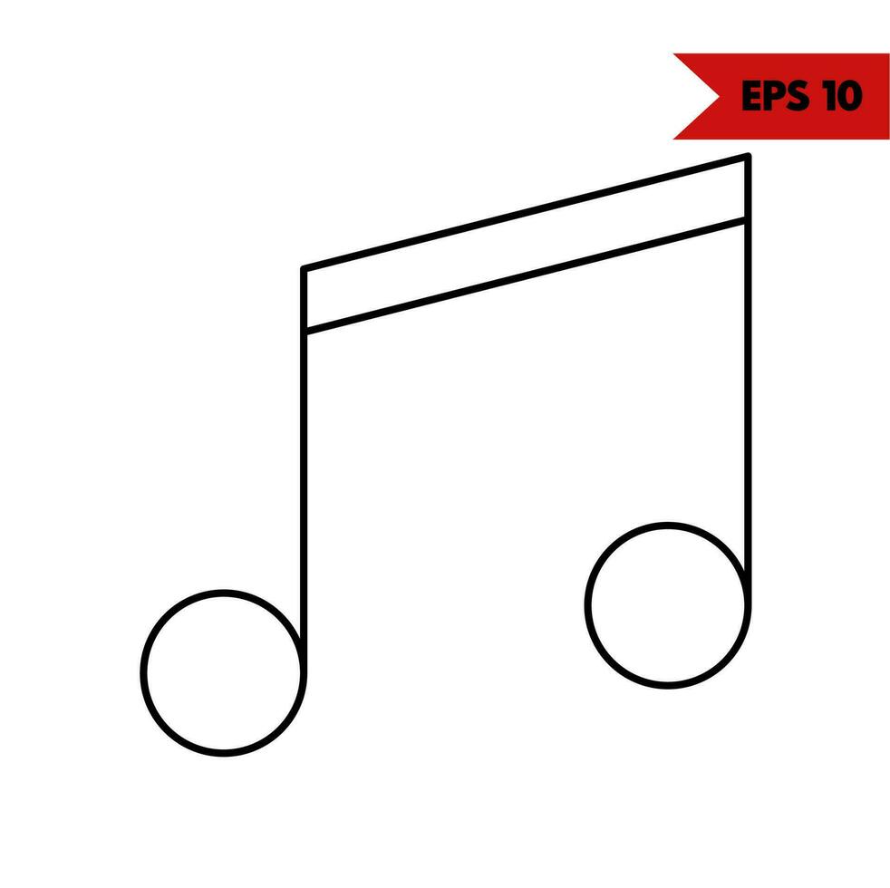 illustration of music line icon vector