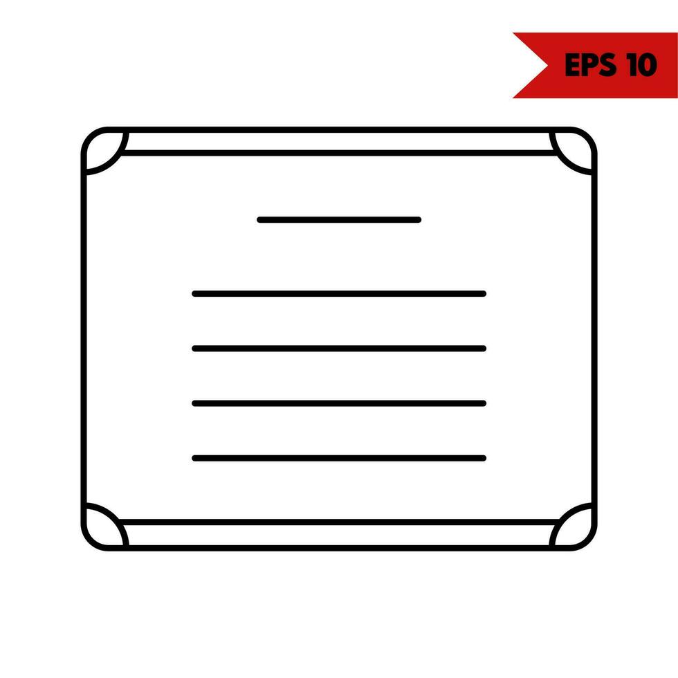illustration of note line icon vector
