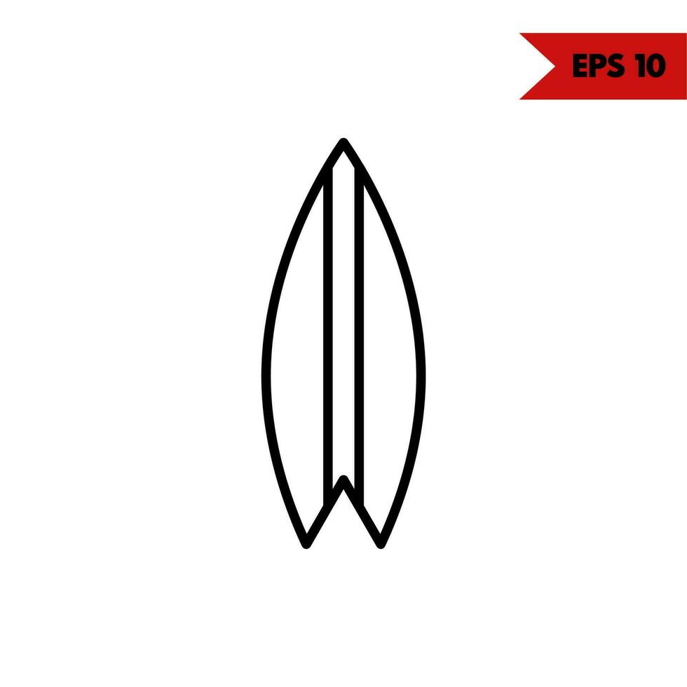 illustration of surfing board line icon vector