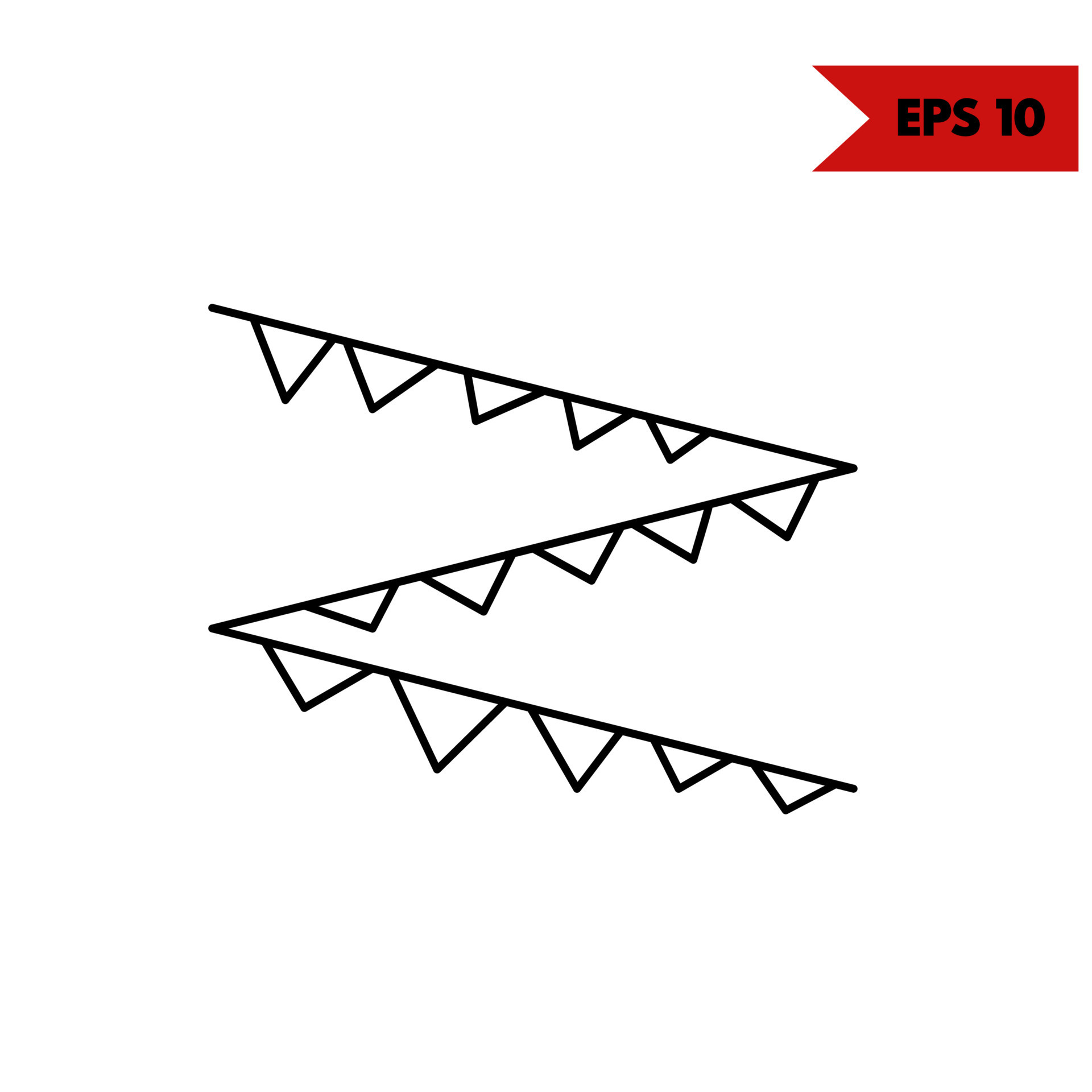 illustration of decoration flag line icon 16802533 Vector Art at Vecteezy