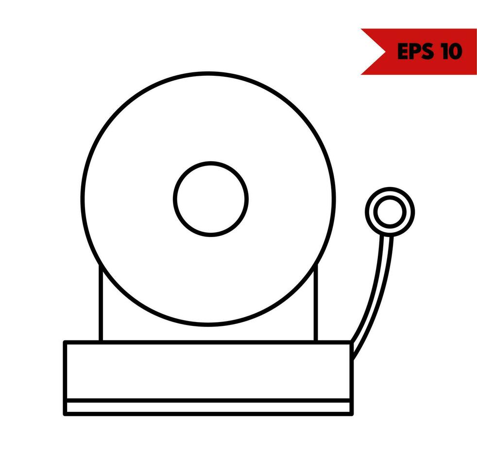 illustration of bell line icon vector