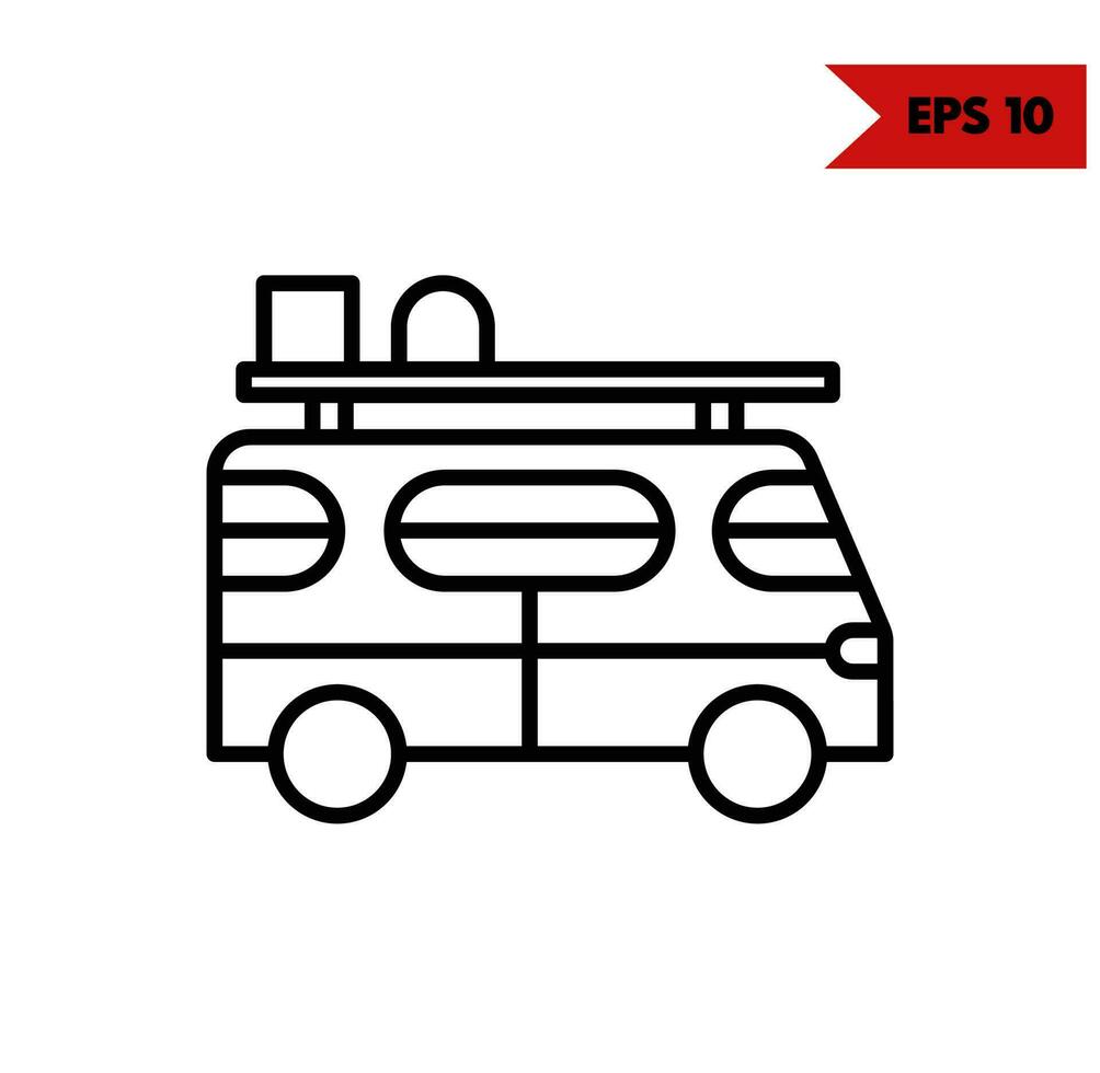 illustration of car line icon vector