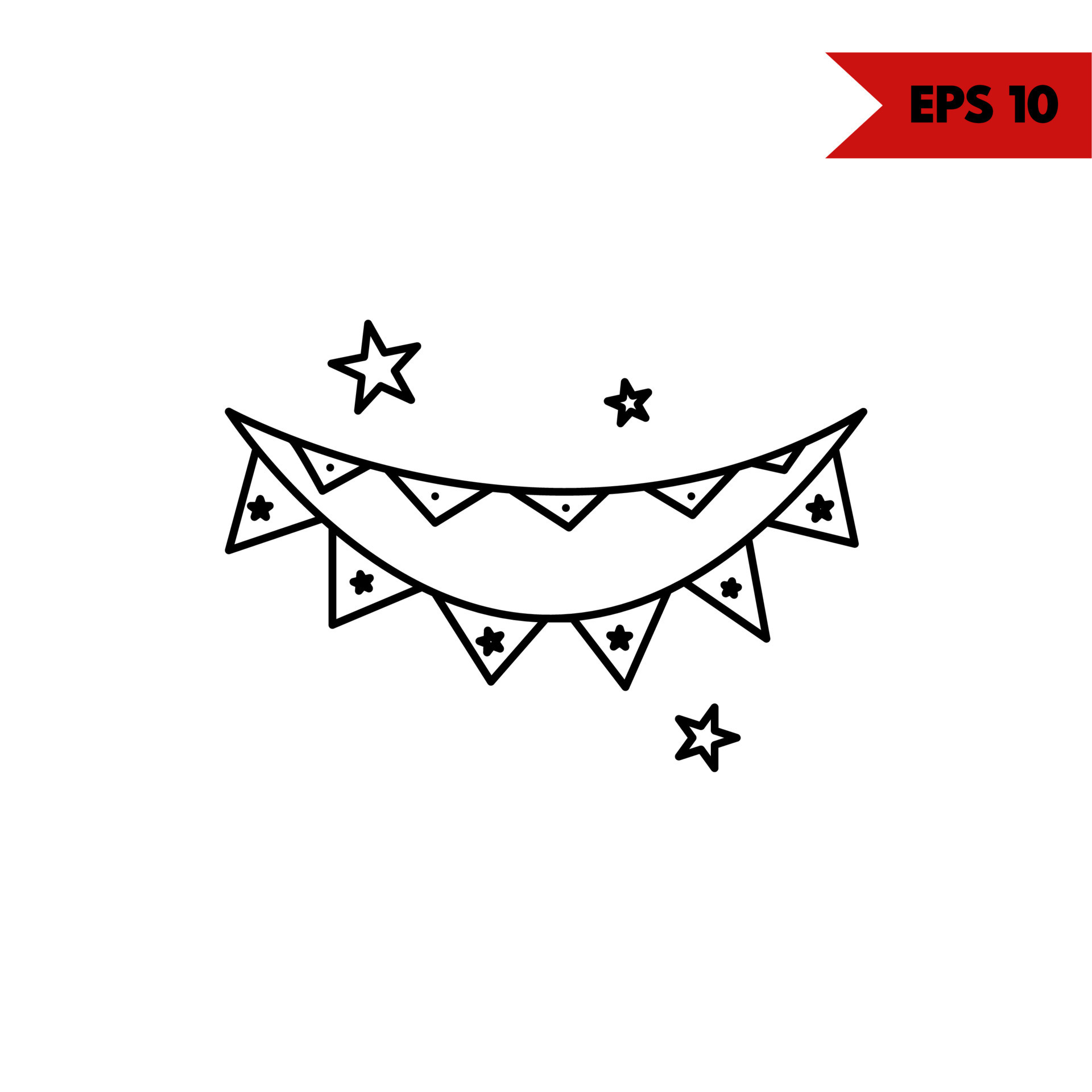 illustration of decoration flag line icon 16802942 Vector Art at Vecteezy