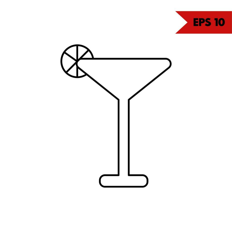 illustration of drink line icon vector