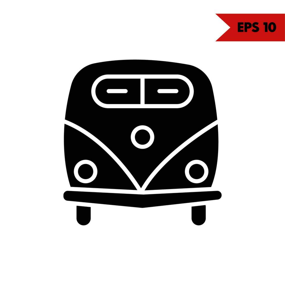 illustration of car glyph icon vector