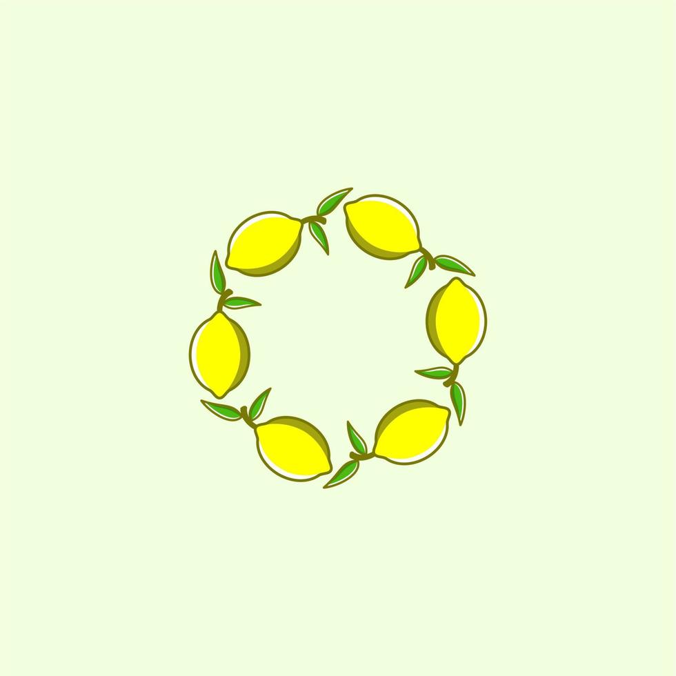 diseño de logotipo de elementos limones vector