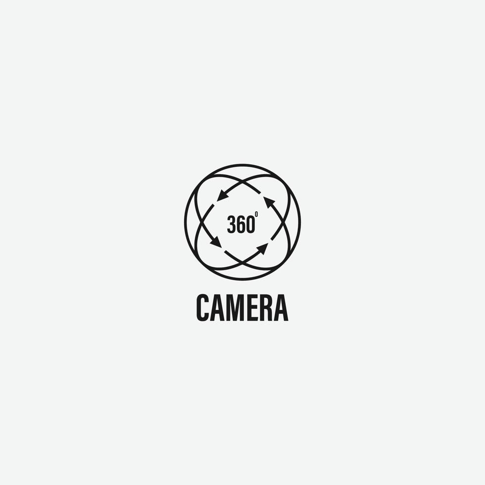 360 cam icon logo vector