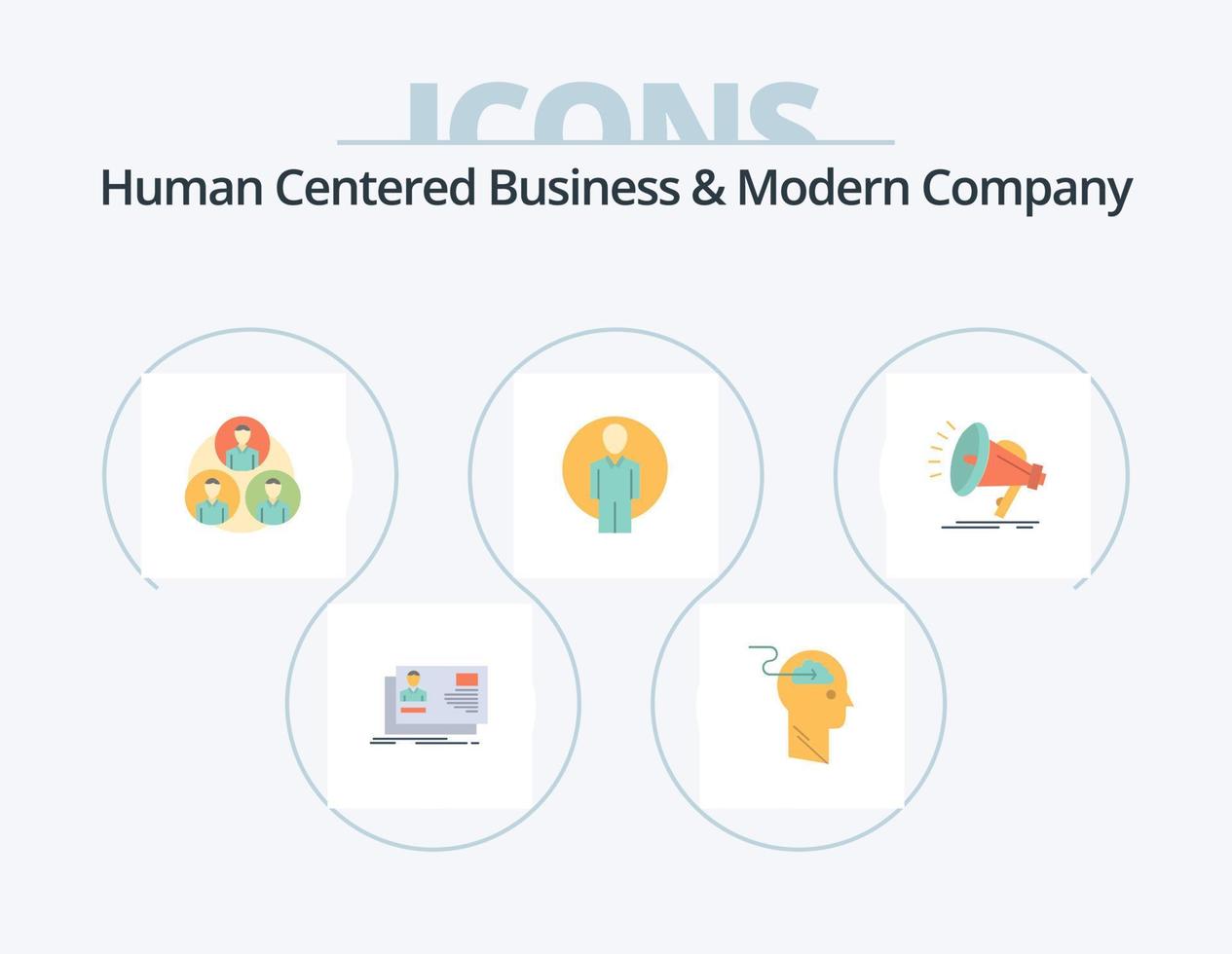 Human Centered Business And Modern Company Flat Icon Pack 5 Icon Design. image. id. upload. user. clone vector