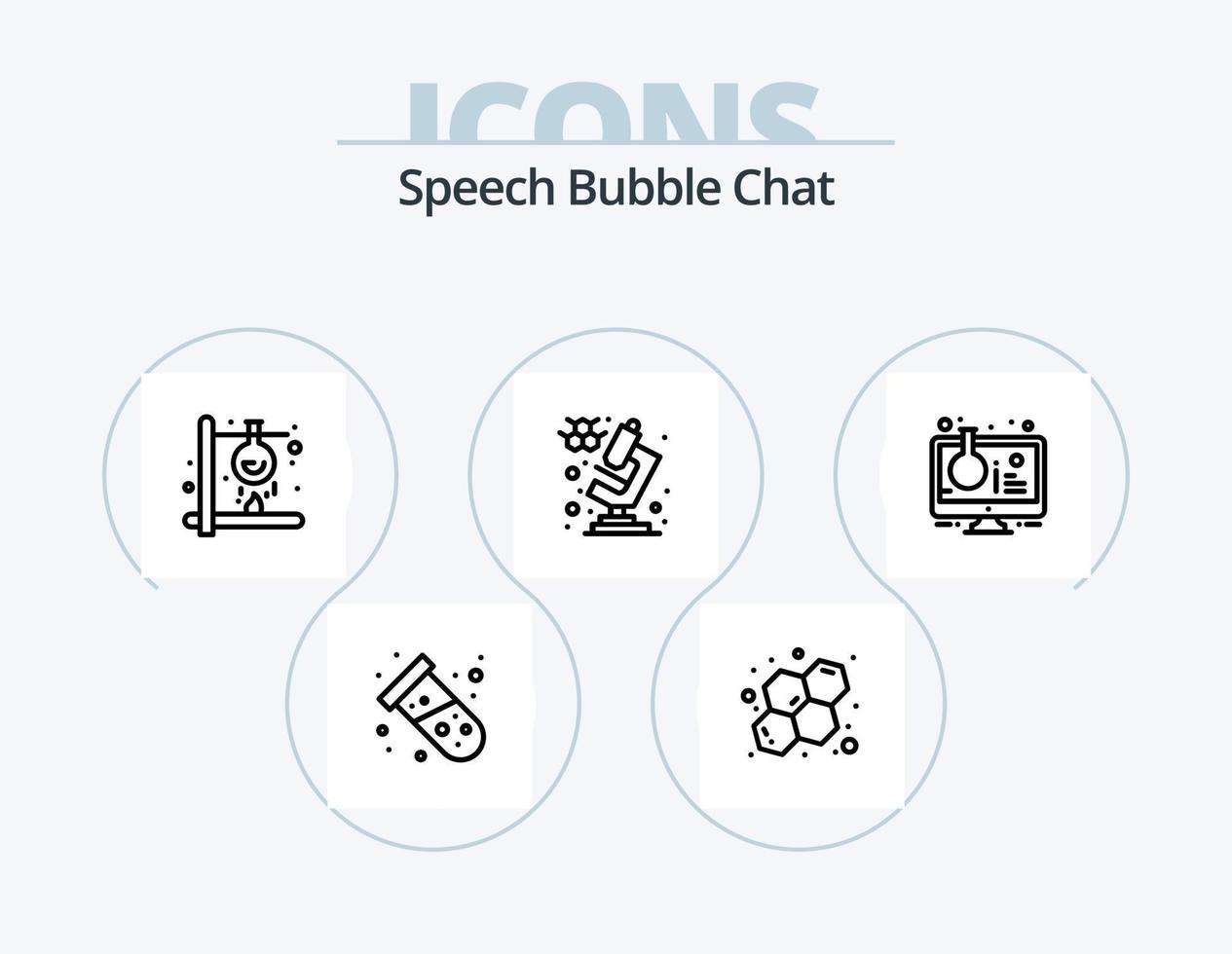 Chat Line Icon Pack 5 Icon Design. . communication. talk vector