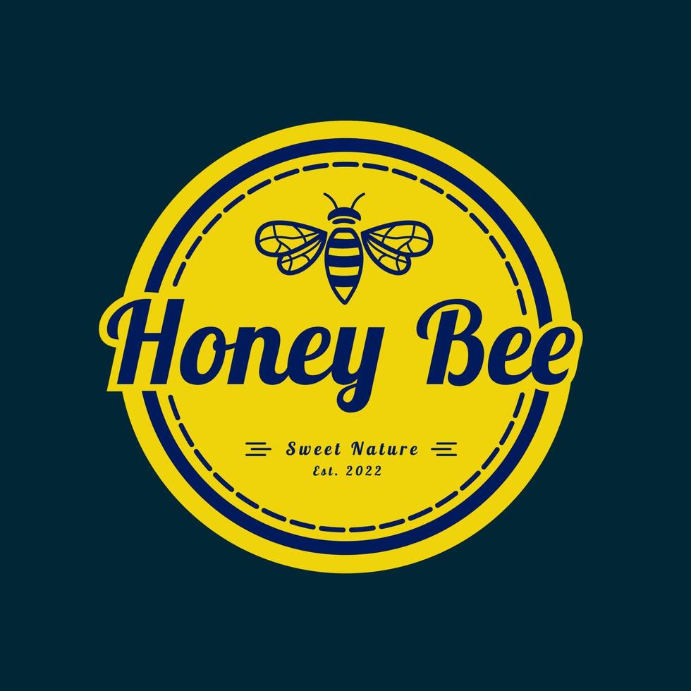 ilustración de logotipo de abeja mejor para ilustración de vector de diseño de etiqueta