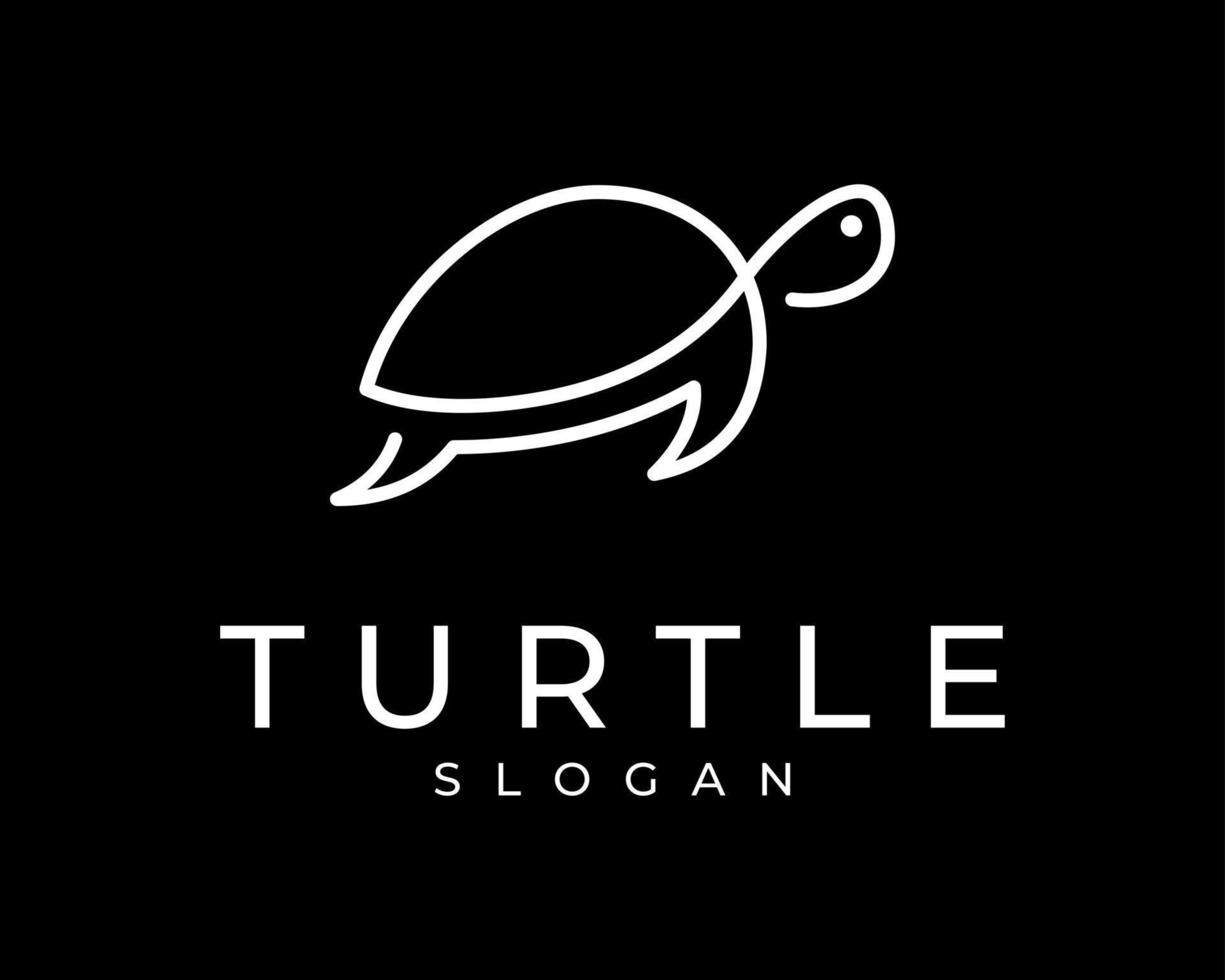 tortuga tortuga galápago mascota personaje simple una línea arte lineal mínimo icono vector logotipo diseño