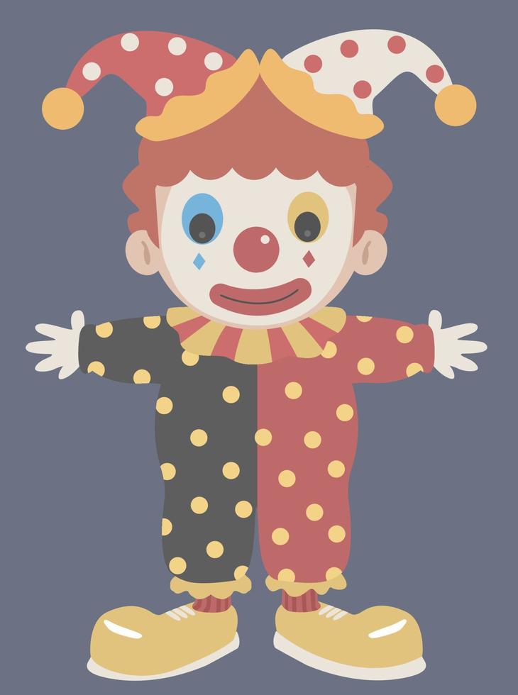 lindo personaje de payaso para fiesta de cumpleaños vector