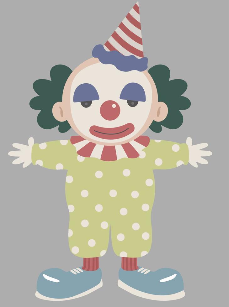 Cute Clown Character for Birthday Party vector