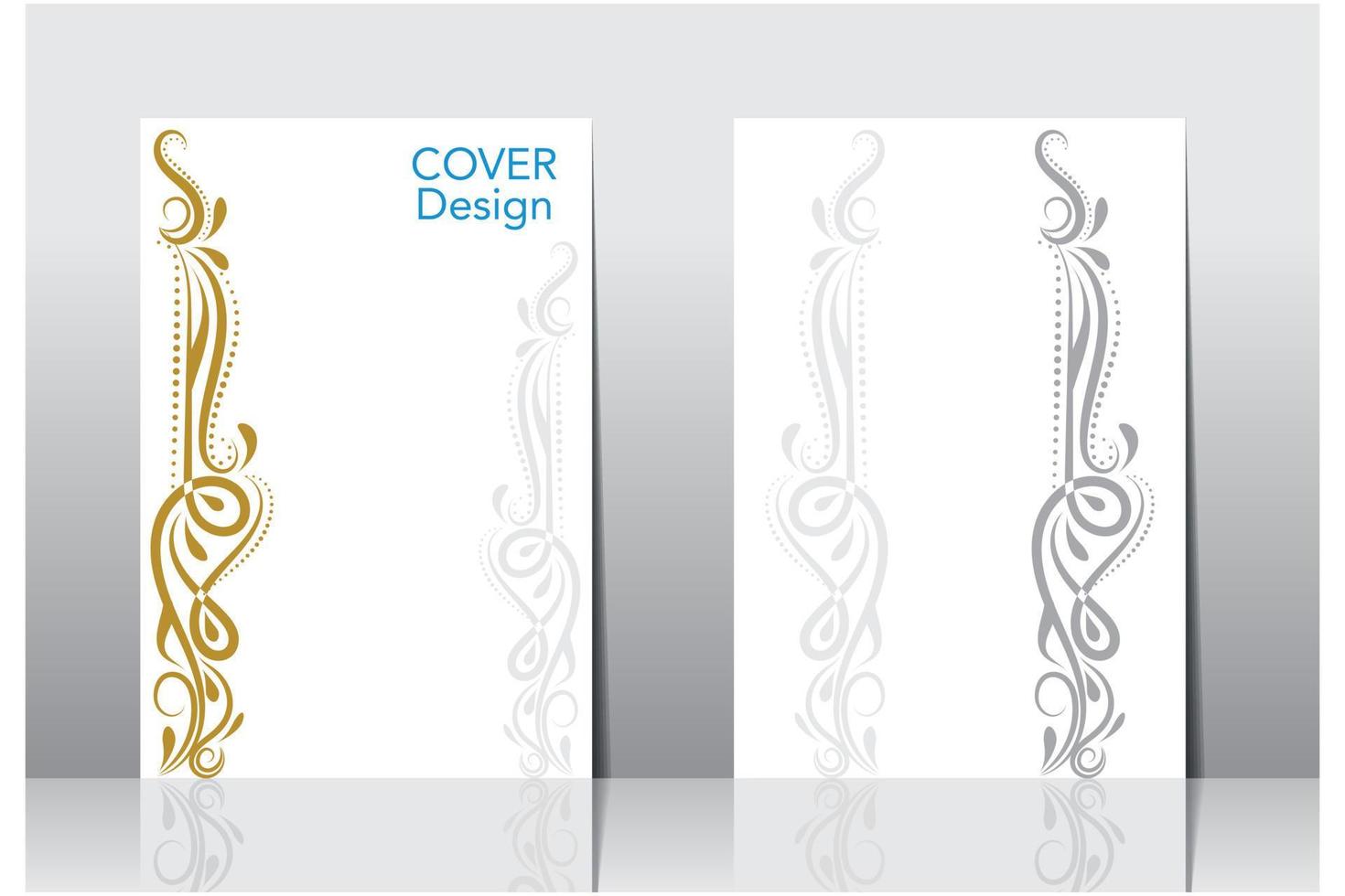 Arabic frame border cover design, islamic book cover vector