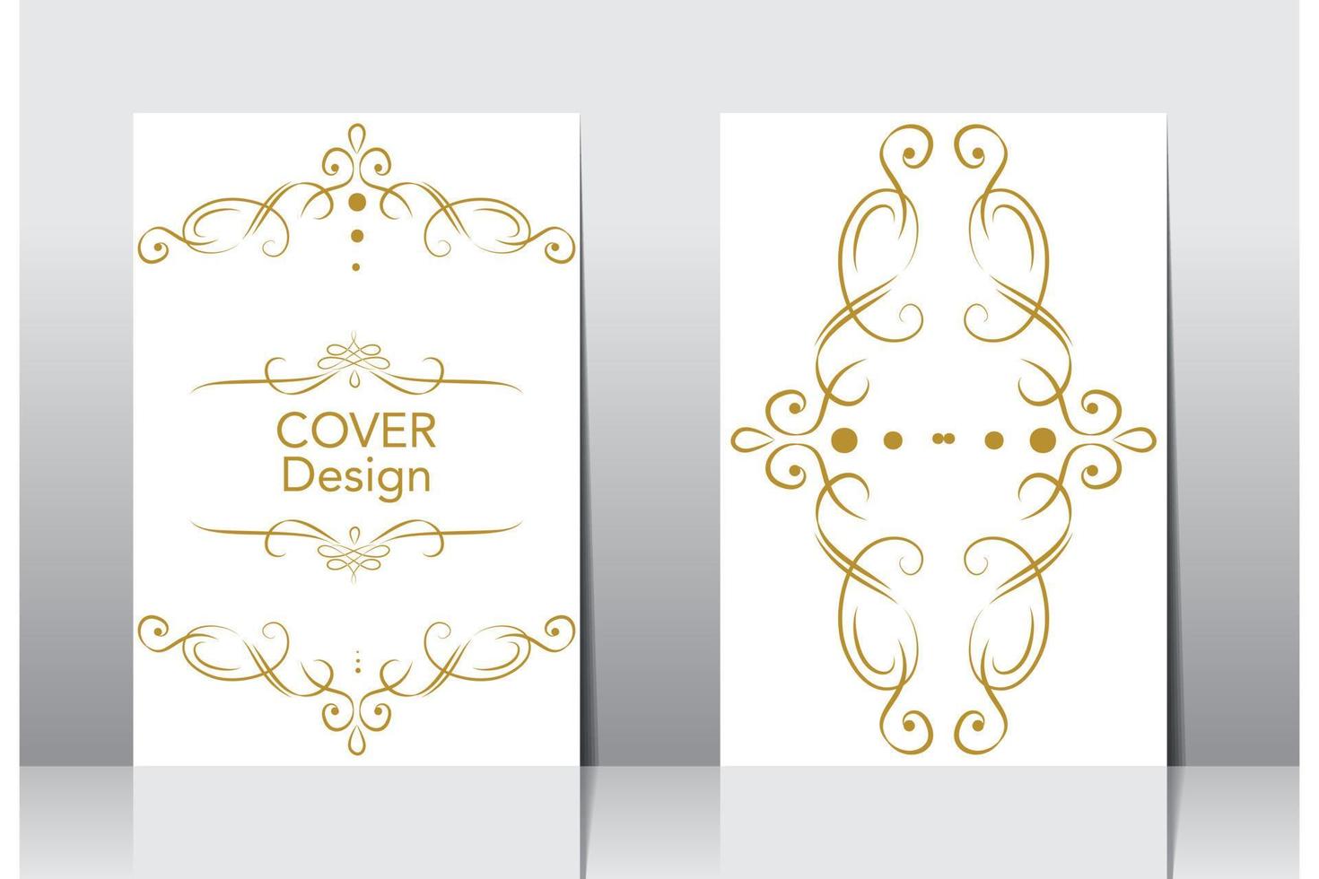 Arabic frame border cover design, islamic book cover vector