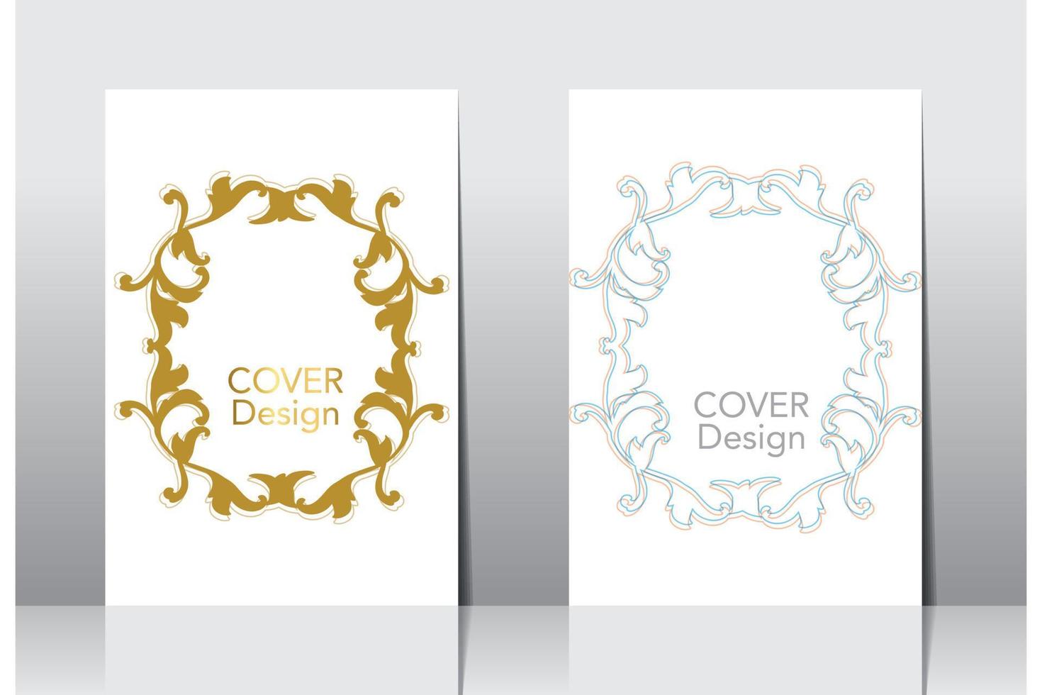 Arabic frame border cover design, islamic book cover vector